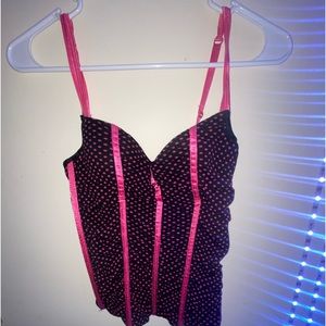 Victoria Secret Corset\shapewear, pink and black corset